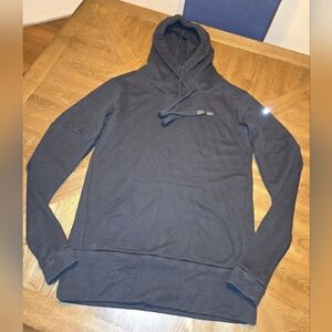 ALO Yoga Long Length Hoodie Sweatshirt in Black sz M men women unisex